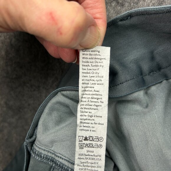 Spanx Pull On Stretch Twill Straight Leg Pants Women's Size 1X Gray High Waist - Picture 7 of 13